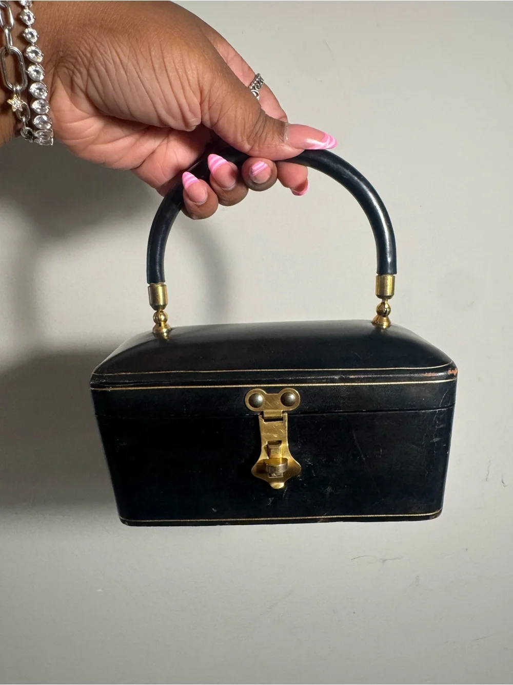Jana Vintage Chic 1950’s Jet Black box bag